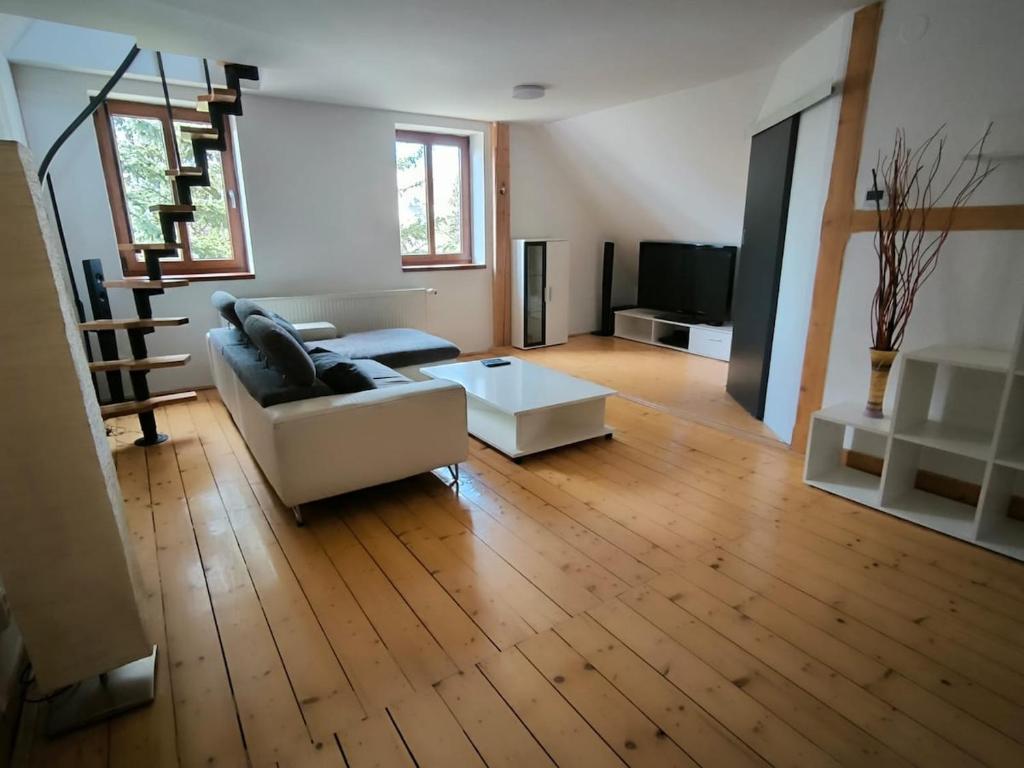 Spacious duplex apartment with fireplace by the Nisa River — photo 1