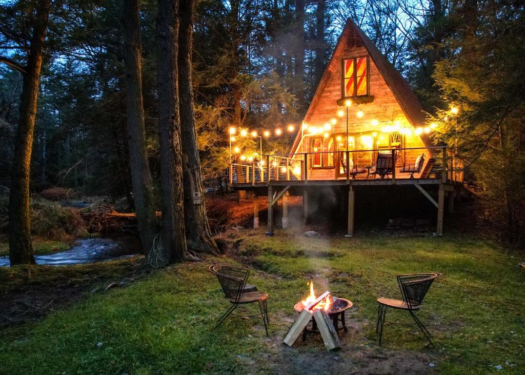 Enchanting River- Water Front A-Frame Cabin — photo 1